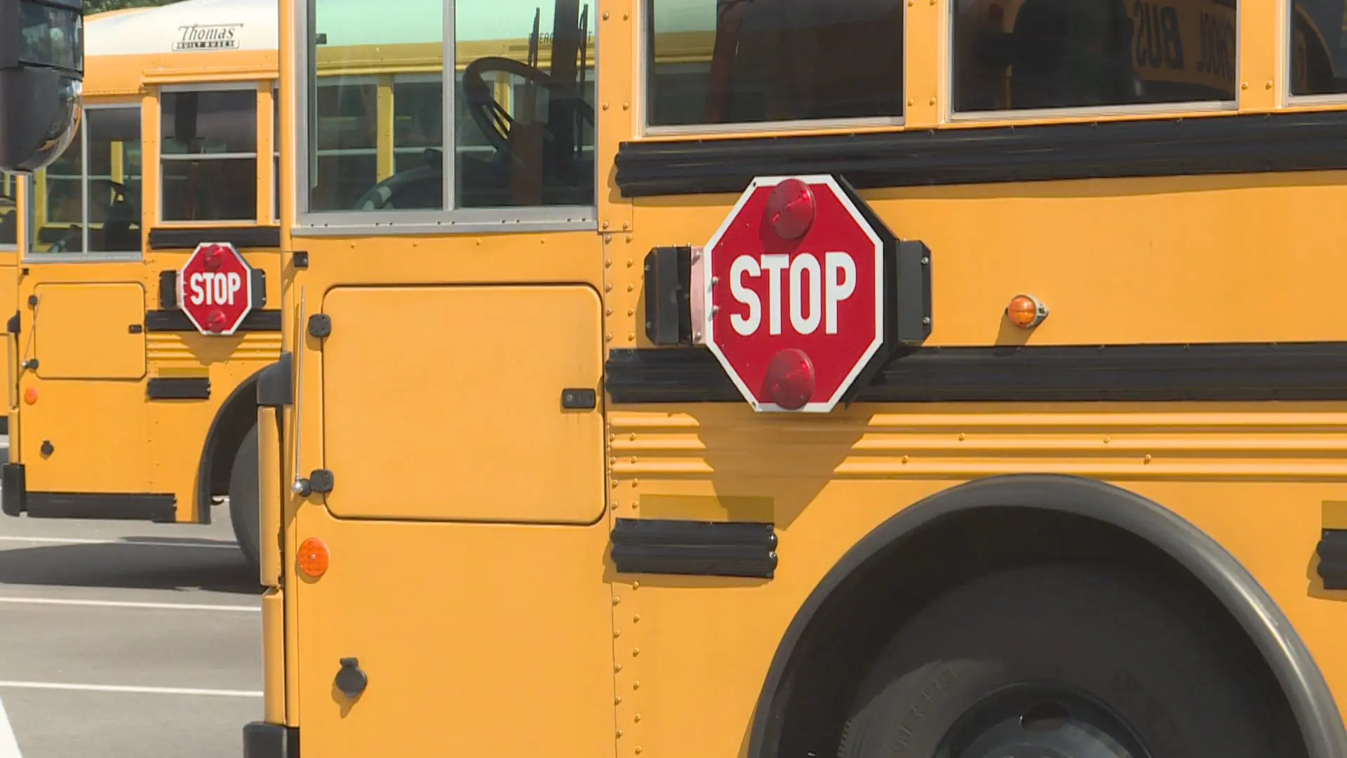 A school bus is shown May 29, 2024, in Fishers, Indiana. As Indiana considers adopting new high school diploma requirements, education watchers have expressed concerns that private schools will be able to bypass controversial provisions affecting college-level courses and work experience by offering their own diplomas. (WISH Photo)