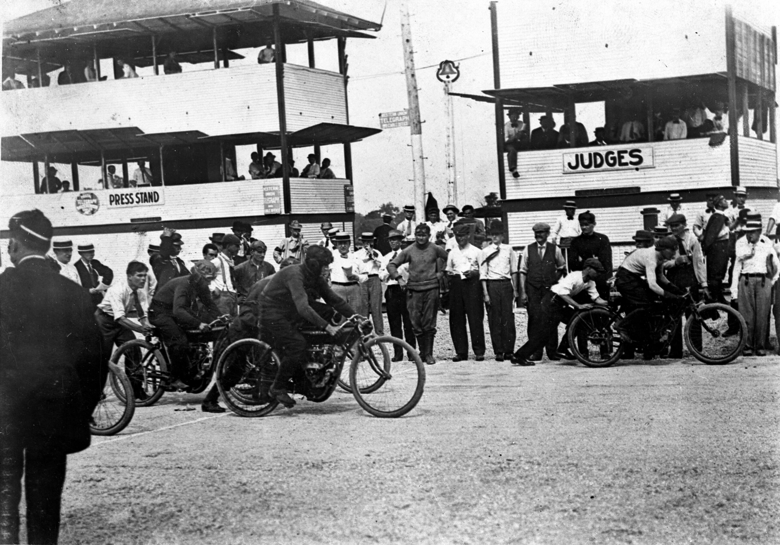 The first competitions at the Indianapolis Motor Speedway were a balloon endurance race and a motorcycle race in 1909. (Provided Image/Indianapolis Motor Speedway)