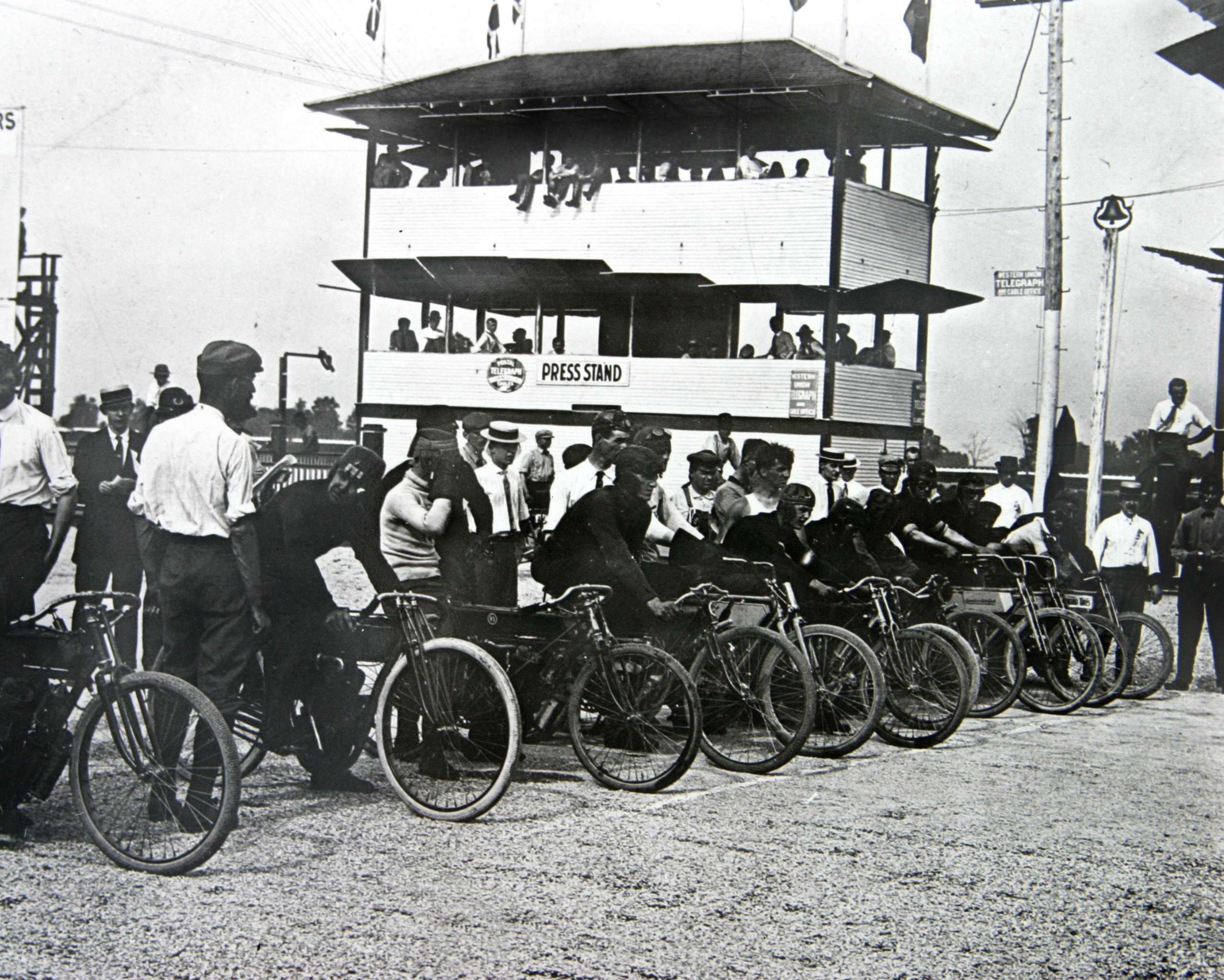 The first competitions at the Indianapolis Motor Speedway were a balloon endurance race and a motorcycle race in 1909. (Provided Image/Indianapolis Motor Speedway)