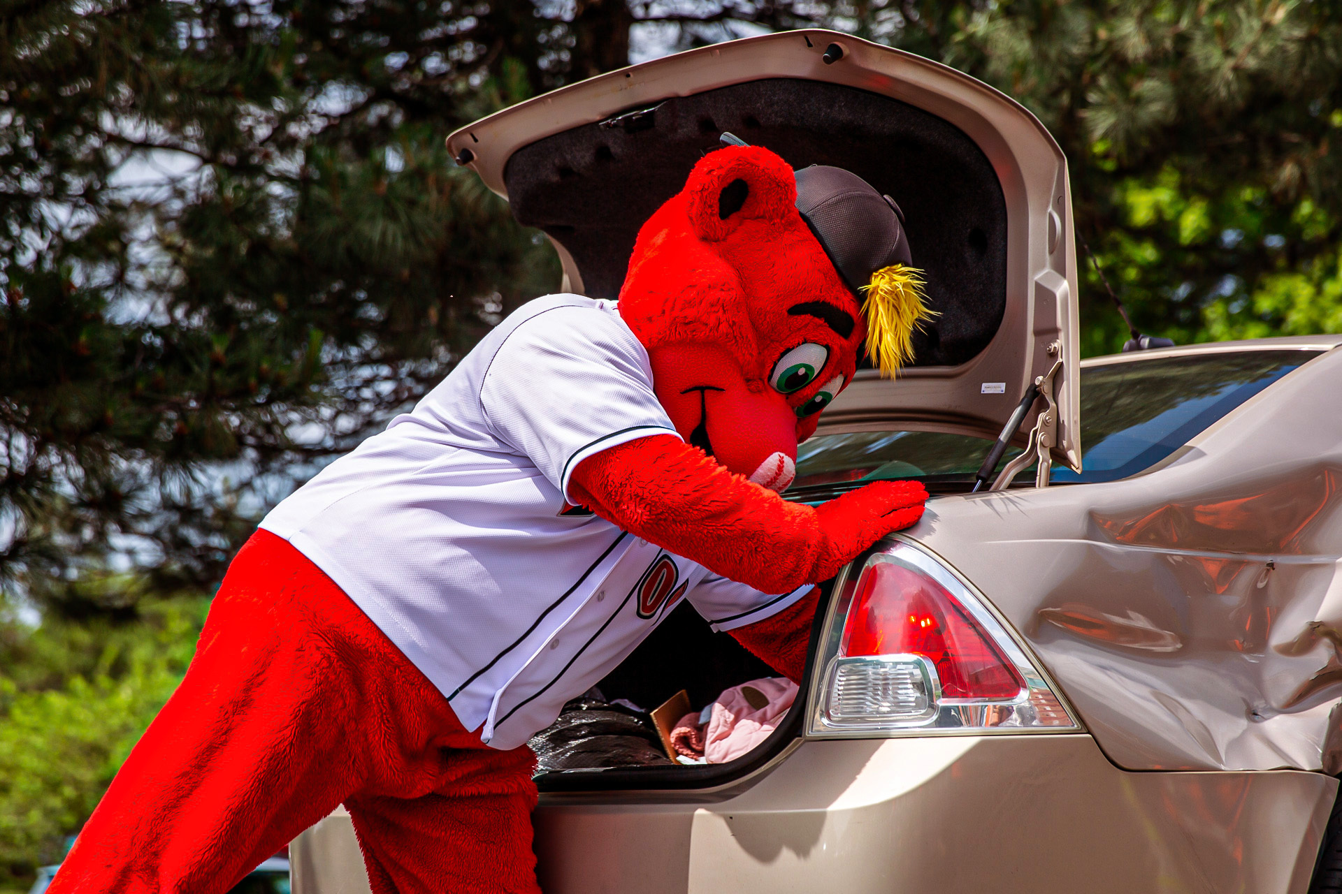 In partnership with Gleaners Food Bank of Indiana and the Indiana Women, Infants, and Children nutrition program, the Indianapolis Indians on May 23, 2024, host a food drive-thru distribution event for up to 500 households at Victory Field in Indianapolis. (Provided Photo/Cheyne Reiter of Indianapolis Indians)