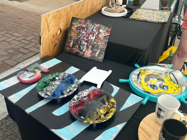 The Indianapolis 500-insprired Rockin’ on Main, an event on Main Street in the town of Speedway, Indiana, on May 24, 2024, hosted over 40 pop-up shops, artists, racing-themed merchandise, music, and eats and drinks.