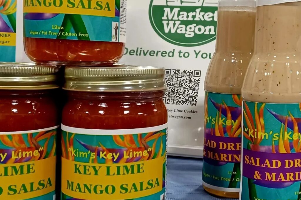 Salsa and dressings made by Kim's "Key Lime" Products.