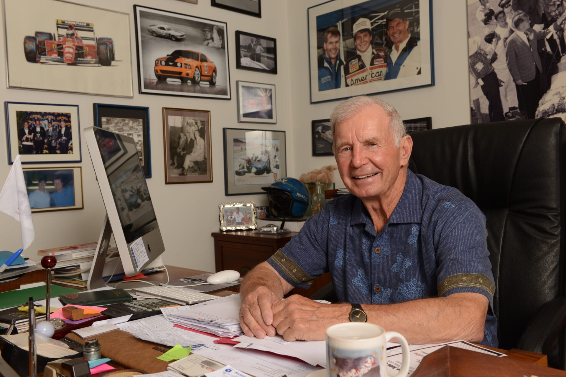 TORRANCE, CALIFORNIA - APRIL 10, 2012: Parnelli Jones, 1963 Indy 500 winner poses for a portrait at his office complex, in Torrance, CA on April 10, 2012.