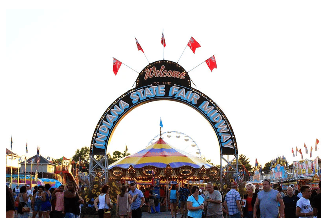 A view of the Midway entrance at the Indiana State Fair. In honor of Ability Awareness Day, the state fairgrounds have implemented many new accessibility features, along with tents and activities focused on bringing awareness and accessibility to disabled community members.