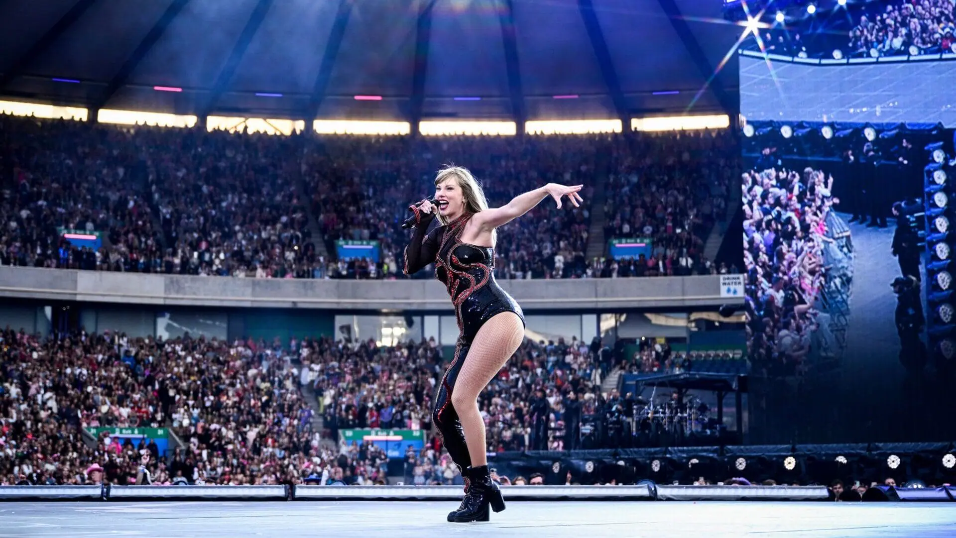 Taylor Swift performs at Scottish Gas Murrayfield Stadium in Edinburgh on June 7. (Photo by Gareth Cattermole/TAS24/Getty Images via CNN Newsource)