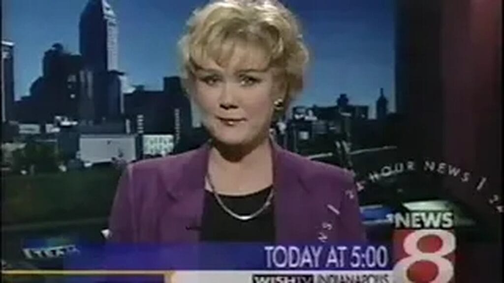 Patty Spitler on the evening news. 