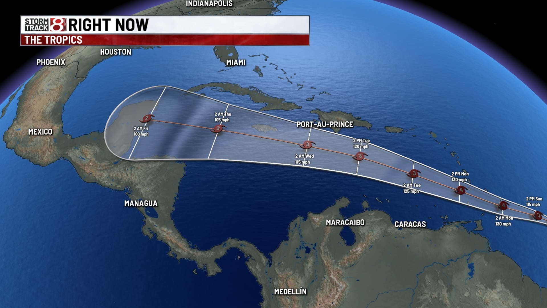 Hurricane Beryl forecast to become Category 4 storm as it nears ...