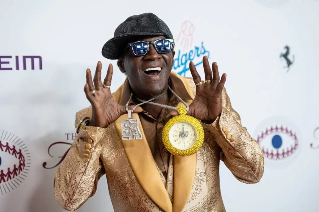 Rapper Flavor Flav is getting behind the US women's water polo team at the Paris Olympics. (Photo by Amanda Edwards/Getty Images via CNN Newsource)