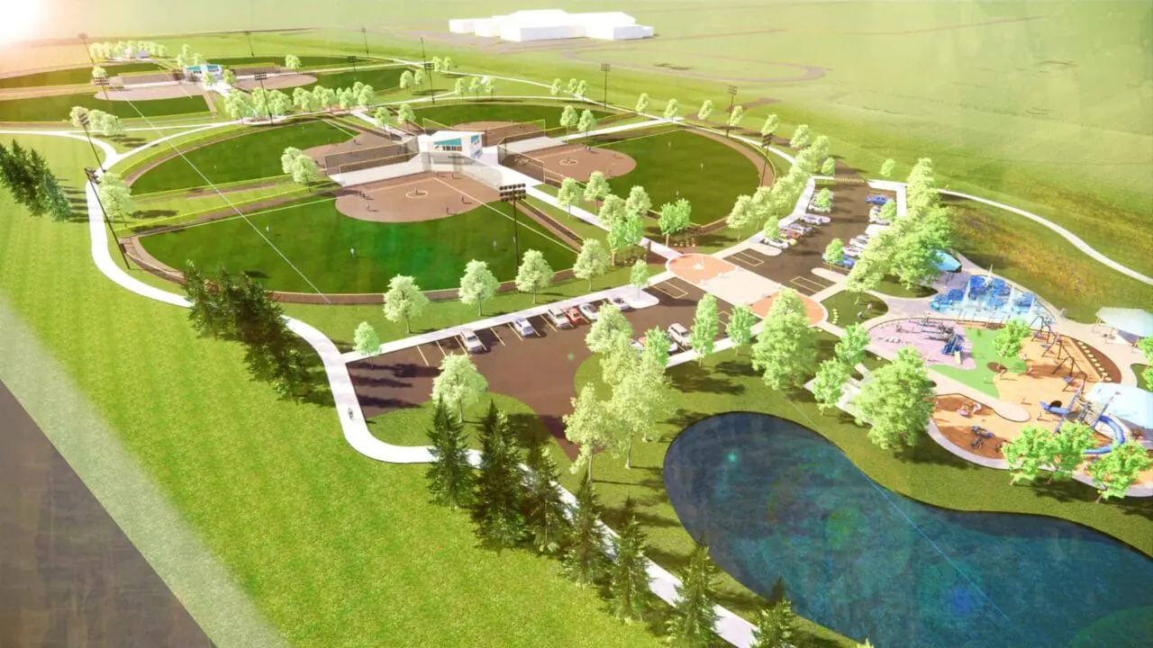 Rendering of Greenwood's new sports park. The city announced on Monday a partnership with PlayGMB. (Photo Provided by/ city of Greenwood)