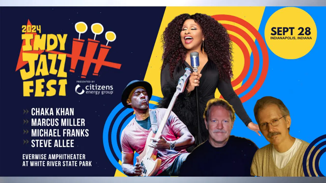 Indy Jazz Fest presented by Citizens Energy Group returns September 17-28 with a lineup of international stars, modern masters and Indy-based creators. Headliners include the legendary GRAMMY Award-winner Chaka Khan, bass icon Marcus Miller, singer-songwriter Michael Franks and many more. (Provided Photo/Indy Jazz Fest)