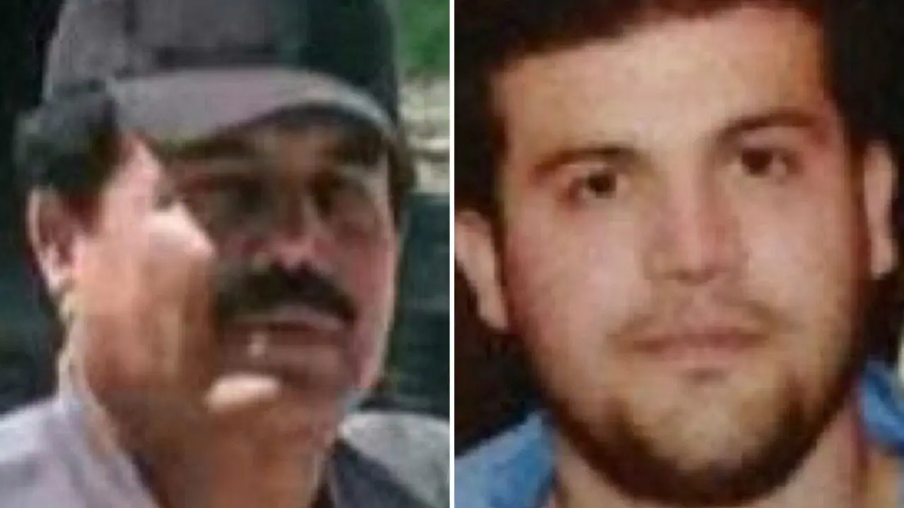 Ismael “El Mayo” Zambada, a leader of Mexico’s Sinaloa cartel, left, and Joaquín Guzmán López, a son of another infamous cartel leader, were arrested July 25 by US authorities. (US Department of State/AP via CNN Newsource)