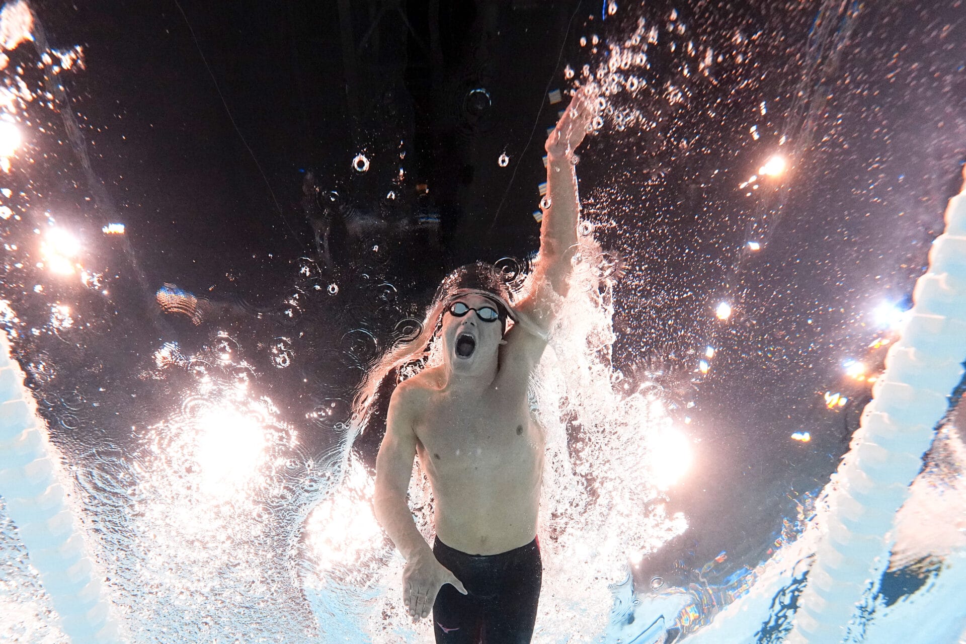 Leo Nolles, of Uruguay, competes during a heat in the men's 100-meter freestyle at the 2024 Summer Olympics, Tuesday, July 30, 2024, in Nanterre, France. (AP Photo/David J. Phillip)