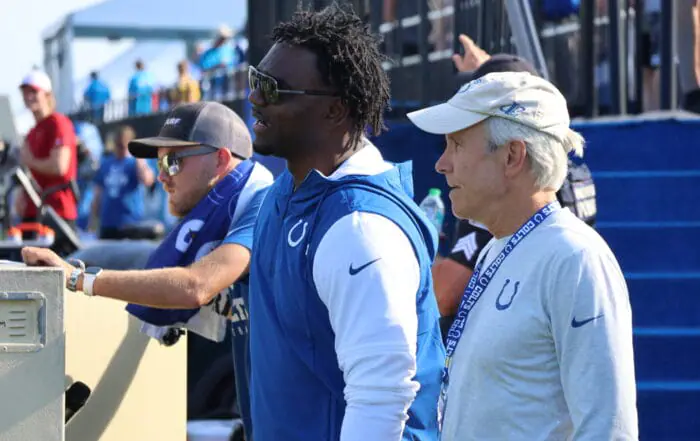 PHOTOS | Edgerrin James visits Colts joint practice