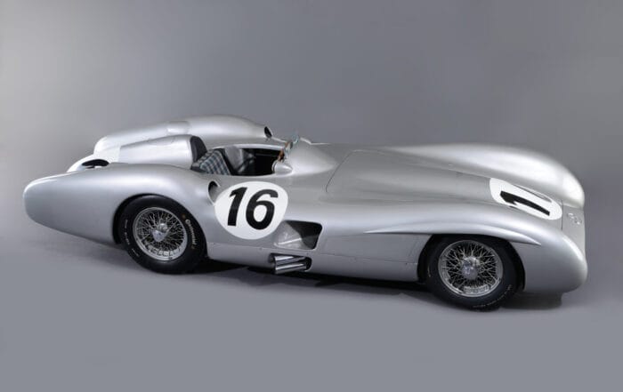 The 1954 Mercedes W196 Streamliner, from the Indianapolis Motor Speedway Museum in Speedway, Indiana, was driven by legends Juan Manuel Fangio and Stirling Moss. It is estimated to sell for $50-70 million. (Provided Photo/Indianapolis Motor Speedway Museum)