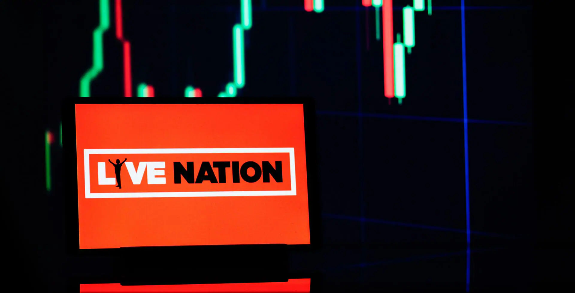 In this photo illustration, Live Nation Entertainment, Inc. logo seen displayed on a tablet. Indiana has joined a civil antitrust lawsuit against Live Nation-Ticketmaster over its monopolization of the live entertainment market. (Photo Illustration by Igor Golovniov/SOPA Images/LightRocket via Getty Images)