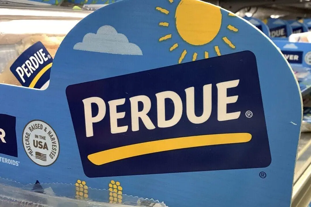 Perdue products sit in a poultry section of a supermarket in Palisades Park, N.J., Sunday, Aug. 18, 2024. Perdue Foods is recalling 167,000 pounds of frozen, ready-to-eat chicken breast nugget and tenders that might contain pieces of metal wire. (AP Photo/Pablo Salinas)