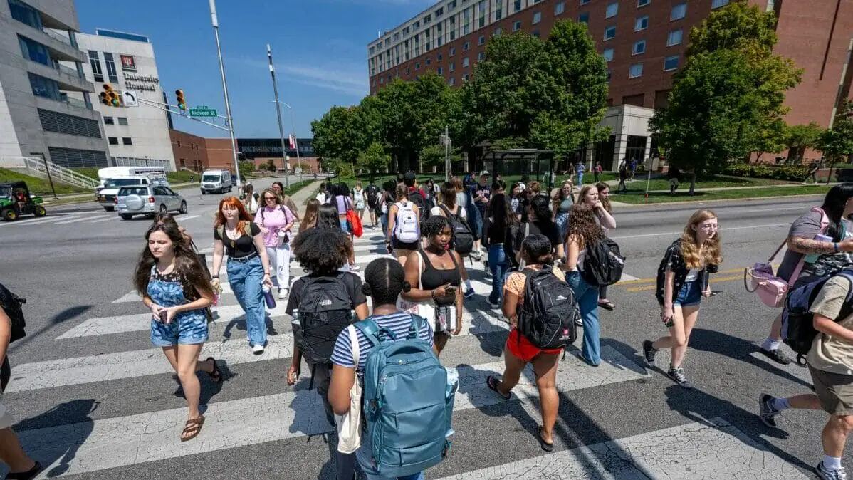 Students started classes for the fall semester at IU Indianapolis on Aug. 26, 2024. Purdue students began a week earlier. The two separate institutions were founded on July 1, 2024, after their predecessor, IUPUI, split into IU Indianapolis and Purdue University in Indianapolis.