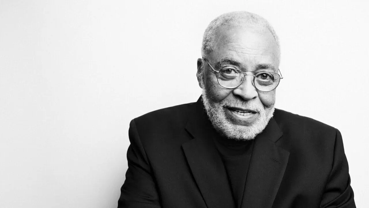 Actor James Earl Jones sits for a portrait at the Longacre Theatre in New York City on Sept. 16, 2014. (Jesse Dittmar for The Washington Post via Getty Images)