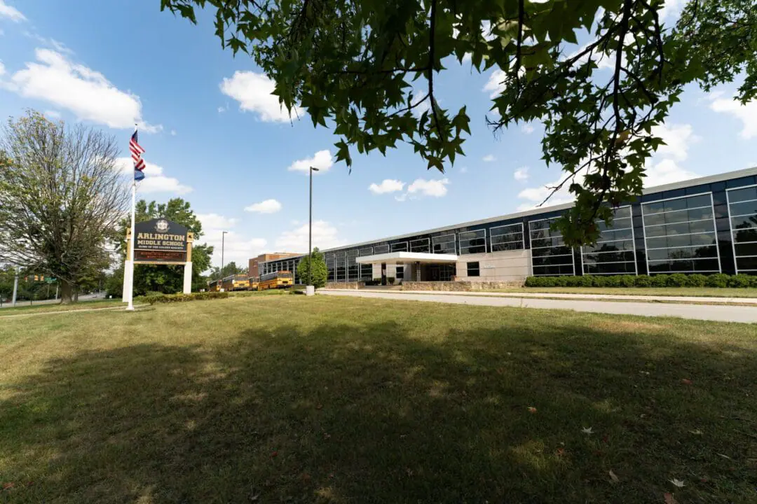 The exterior of Arlington Middle School. IPS’ seven middle schools will each benefit from the grant, district officials say. Schools include Arlington, Broad Ripple, Harshman, Longfellow, Northwest, T.C. Howe and William Penn. (Provided Photo/Arlington Middle School via Facebook)