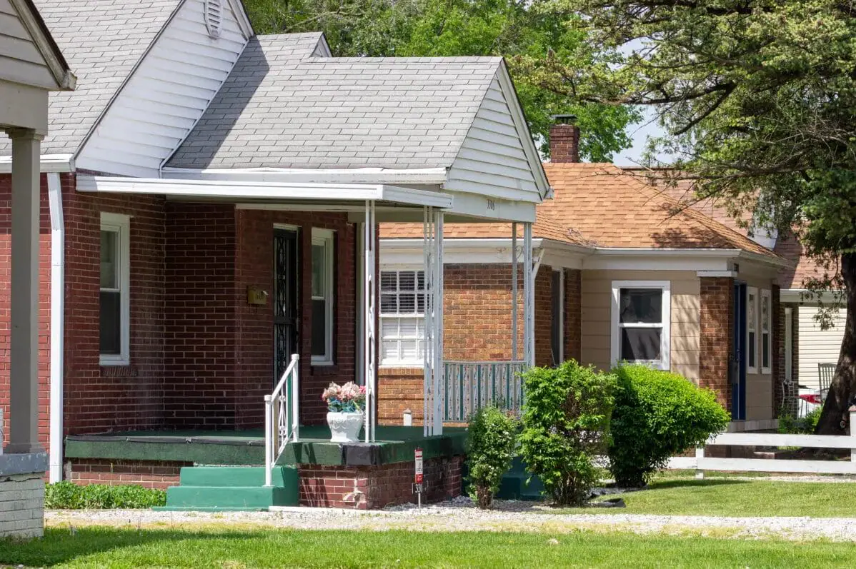 A row of houses on Keystone Avenue in Indianapolis photographed May 2, 2024. (Provided Photo/Tyler Fenwick/Mirror Indy)