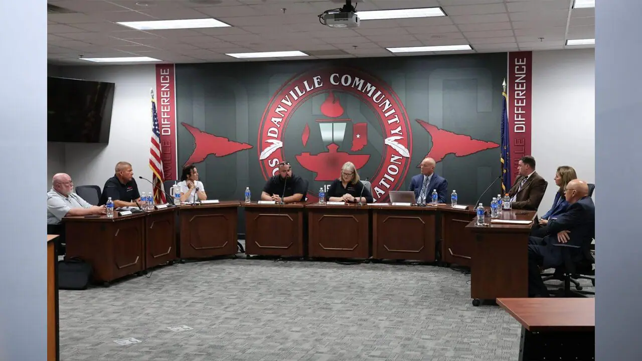 On Sept. 3, 2024, The Danville Community School Board holds a public workshop to discuss a letter sent to the Board on Aug. 9, 2024, from Americans United for Separation of Church and State. (Photo by Jerry Vornholt/The Republican)