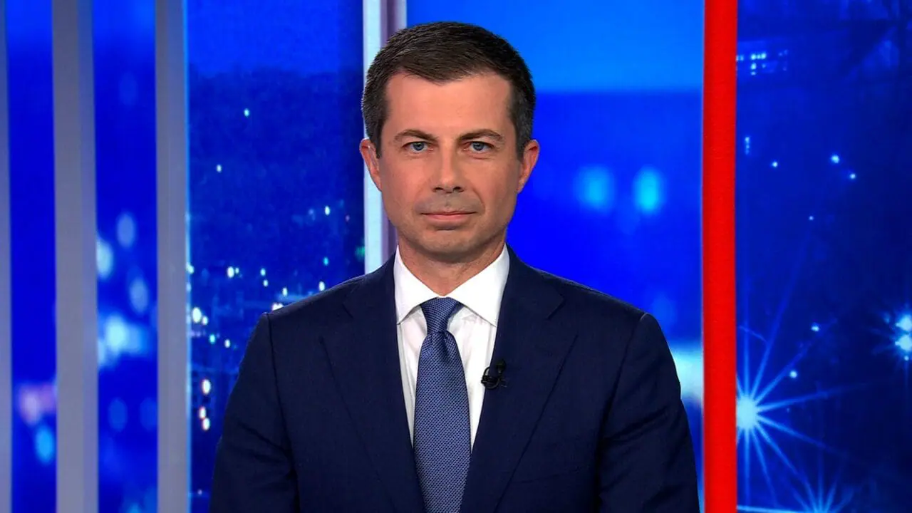 Former South Bend mayor and current U.S. Transportation Secretary Pete Buttigieg appears on CNN on Sept. 12, 2024. (Photo by CNN via CNN Newsource)