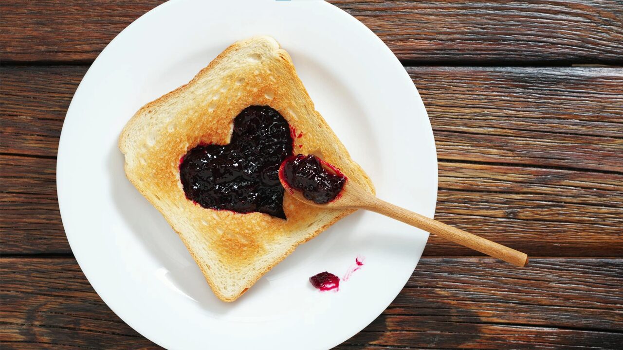 Blueberry hot honey grilled cheese