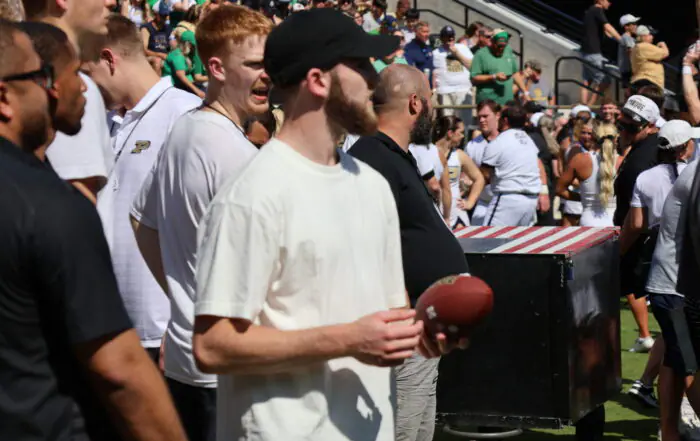 Purdue basketball players support football team vs Notre Dame