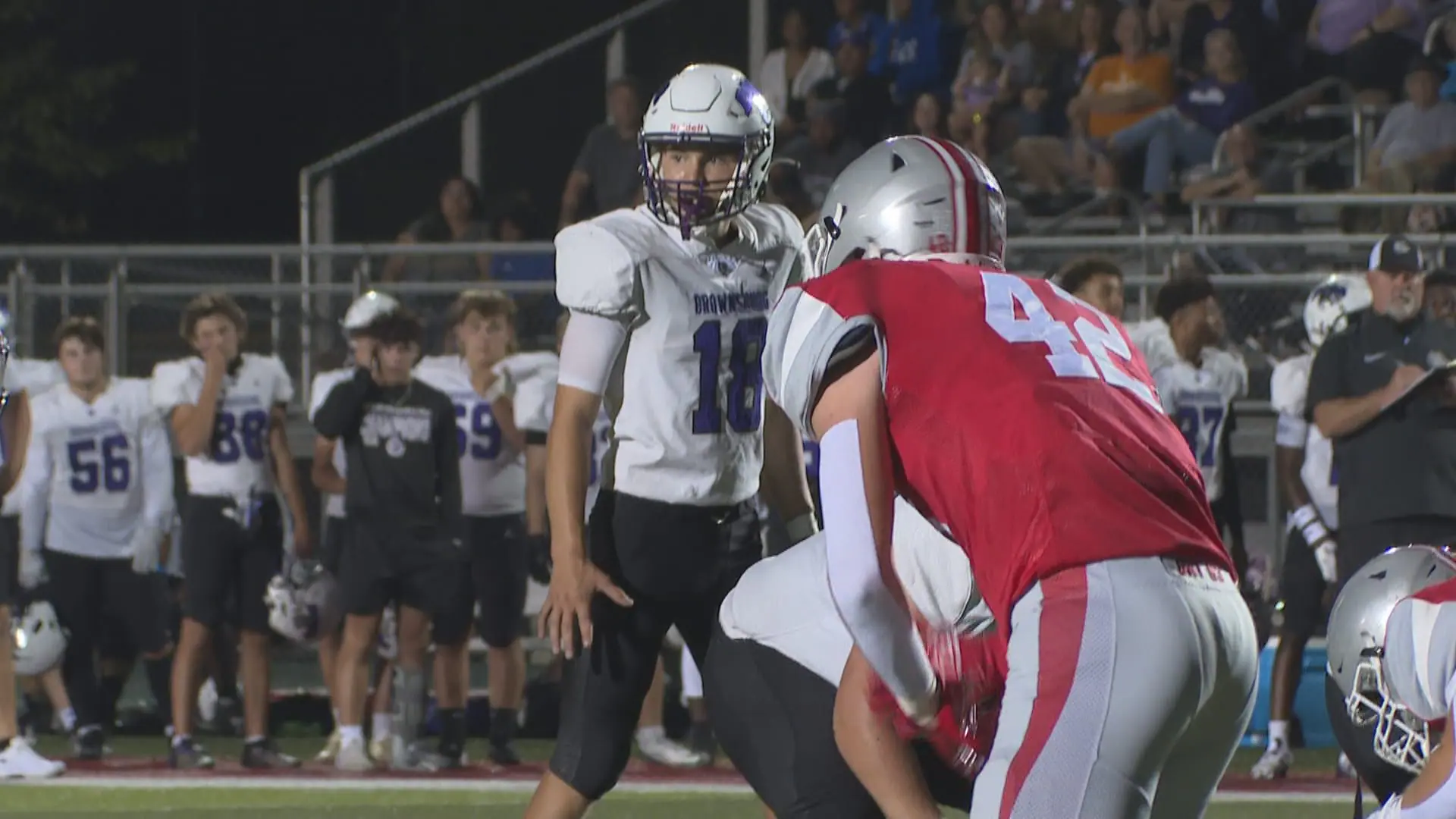 Brownsburg played at Fishers in Week 5 on September 20, 2024. The Brownsburg Bulldogs leap-frogged Plainfield to take the top spot in the AP's Indiana High School Football poll for the week ending Oct. 1, 2024. (WISH Photo)