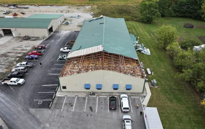 PHOTOS | Storm strikes Delaware County business