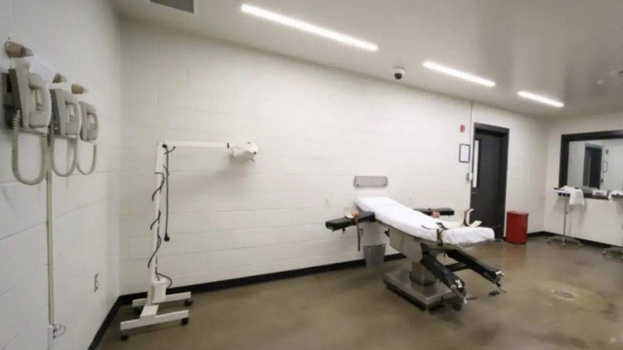 Inside the death chamber at the Indiana State Prison in Michigan City. In the coming months, a slew of legal and procedural processes are expected to play out ahead of Jospeh Corcoran’s scheduled execution on Dec. 18. (Photo provided by the Indiana Department of Correction)