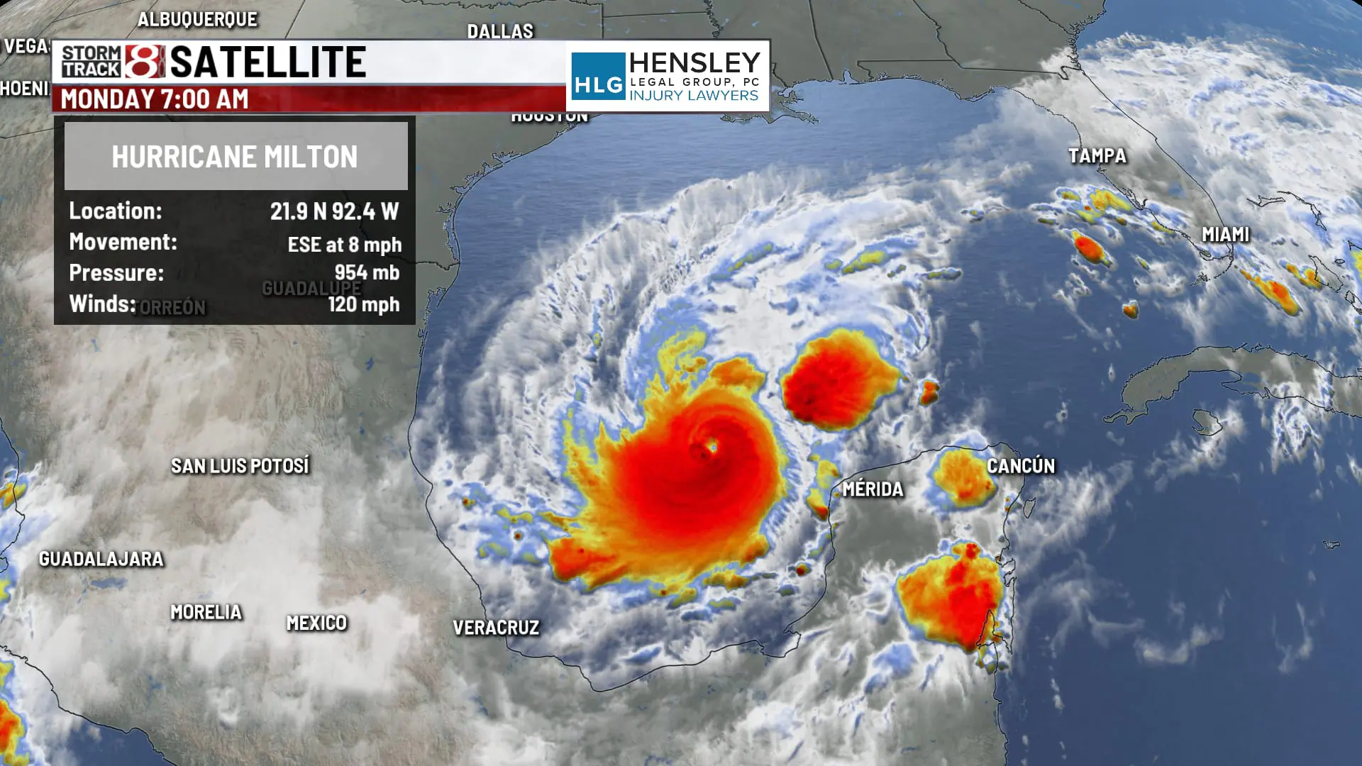 Milton has strengthened into a Category 3 hurricane as Florida gears up for what could be its biggest evacuation in seven years. The major hurricane is moving over the Gulf of Mexico and headed toward population centers including Tampa and Orlando. (WISH Graphic)