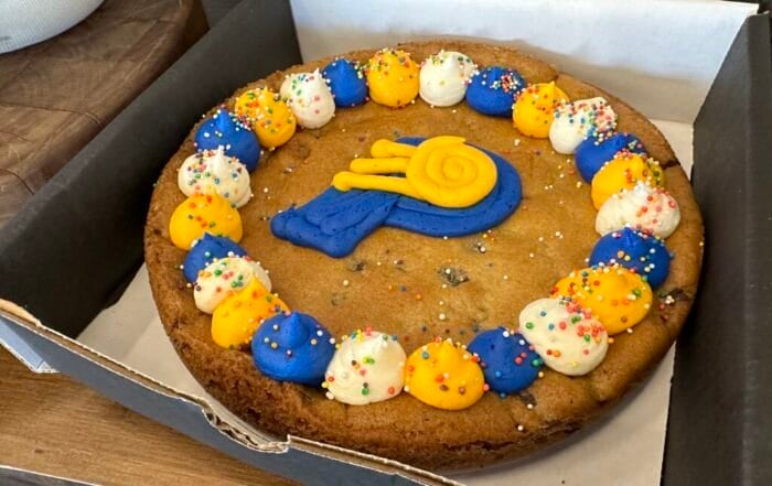 What's better than one cookie? One REALLY BIG cookie. Rep the Blue & Gold with this giant cookie and be the envy of everyone seated around you. (WISH Photo)