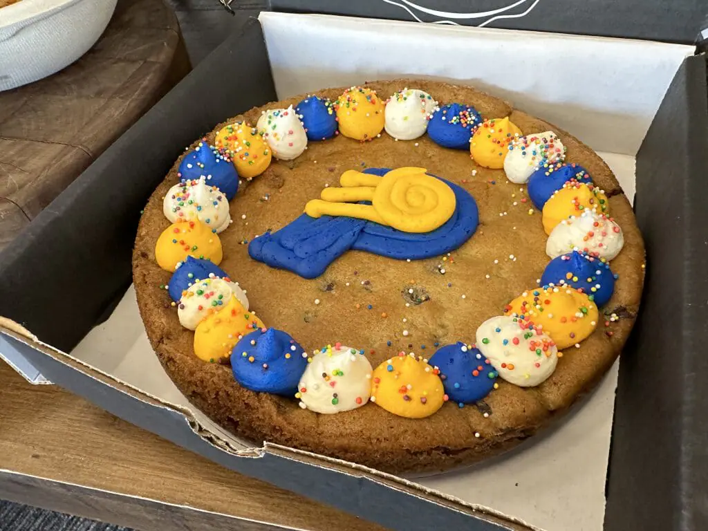 What's better than one cookie? One REALLY BIG cookie. Rep the Blue & Gold with this giant cookie and be the envy of everyone seated around you. (WISH Photo)