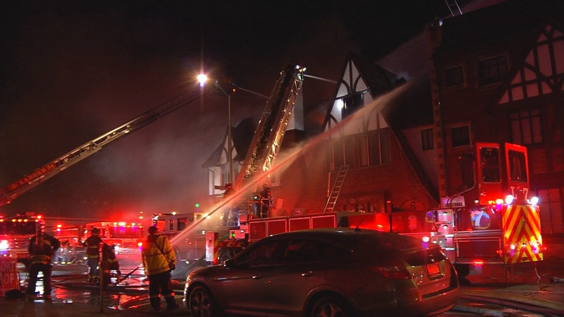 Indiana's largest non-profit dedicated to veterans, Helping Veterans and Families (HVAF), is desperately seeking donations after a fire damaged their main property, the Manchester Apartments, Saturday night. (WISH Photo)