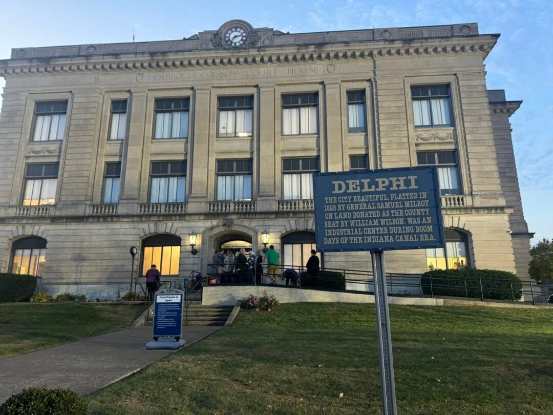 Day 10 of the Delphi Murders trial is Tuesday at the Carroll County Courthouse in Delphi, Indiana. Richard Allen, 52, is charged with the murders of Abby Williams and Libby German near the Monon High Trail in Delphi on Feb. 13, 2017. (WISH Photo/Kyla Russell)