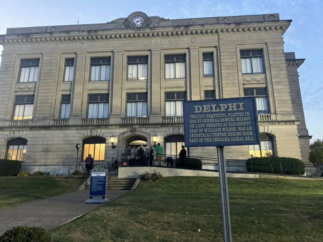 Day 10 of the Delphi Murders trial is Tuesday at the Carroll County Courthouse in Delphi, Indiana. Richard Allen, 52, is charged with the murders of Abby Williams and Libby German near the Monon High Trail in Delphi on Feb. 13, 2017. (WISH Photo/Kyla Russell)