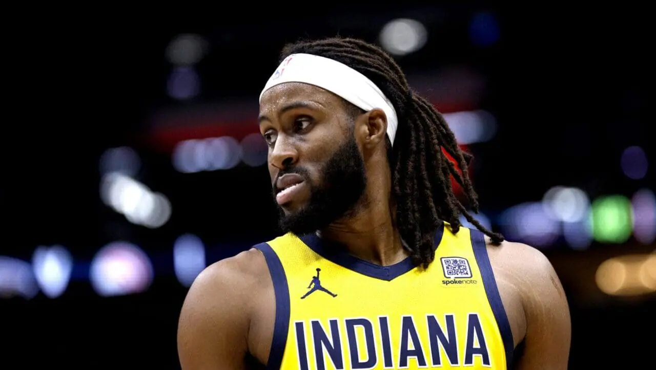 Isaiah Jackson #22 of the Indiana Pacers stands on the court during an NBA game at Smoothie King Center against the New Orleans Pelicans on Nov. 1, 2024 in New Orleans. (Sean Gardner/Getty Images)