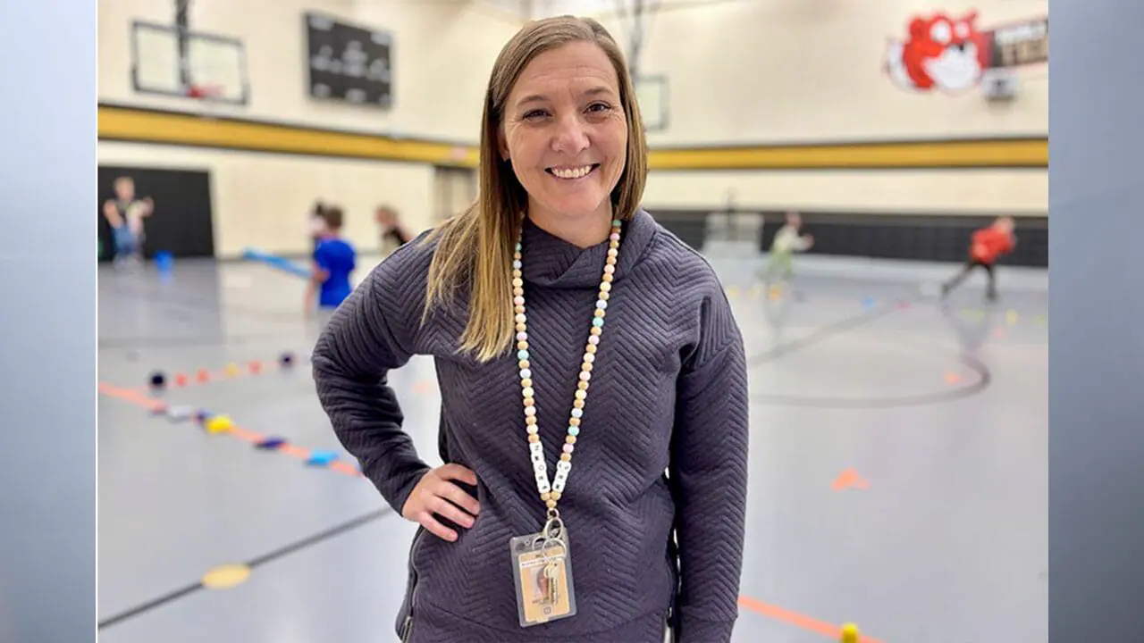 Congratulations to Noble Crossing’s Amy Brown on being named the Indiana Elementary Physical Education Teacher of the Year. (Provided Photo/Noblesville Schools)