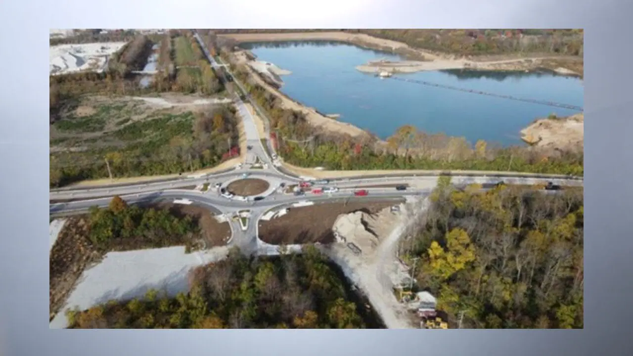 The roundabout at 106th Street and Hazel Dell Parkway. (Photo provided by City of Carmel)