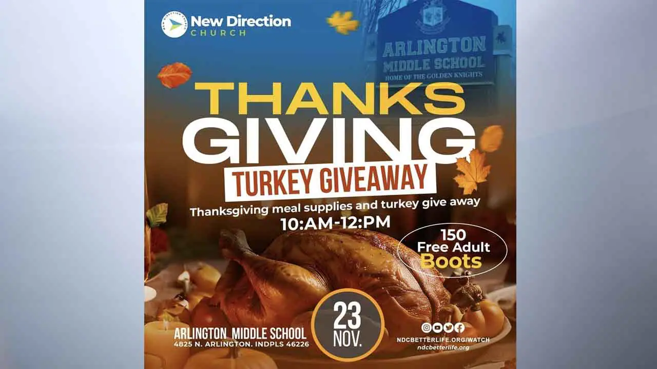 New Direction Church in Indianapolis will give away Thanksgiving staples to families in need on Saturday, Nov. 23. (Provided Photo/New Direction Church)