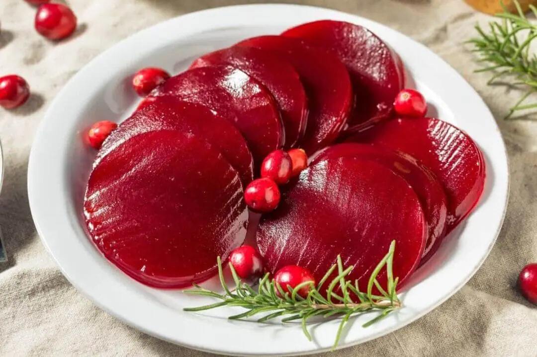 Slices of canned cranberry sauce topped with cranberries. Delicious and divisive, the best Thanksgiving foods can be a hot topic for debate. Where do you stand on these classic dishes? (Photo by Depositphotos via AP)