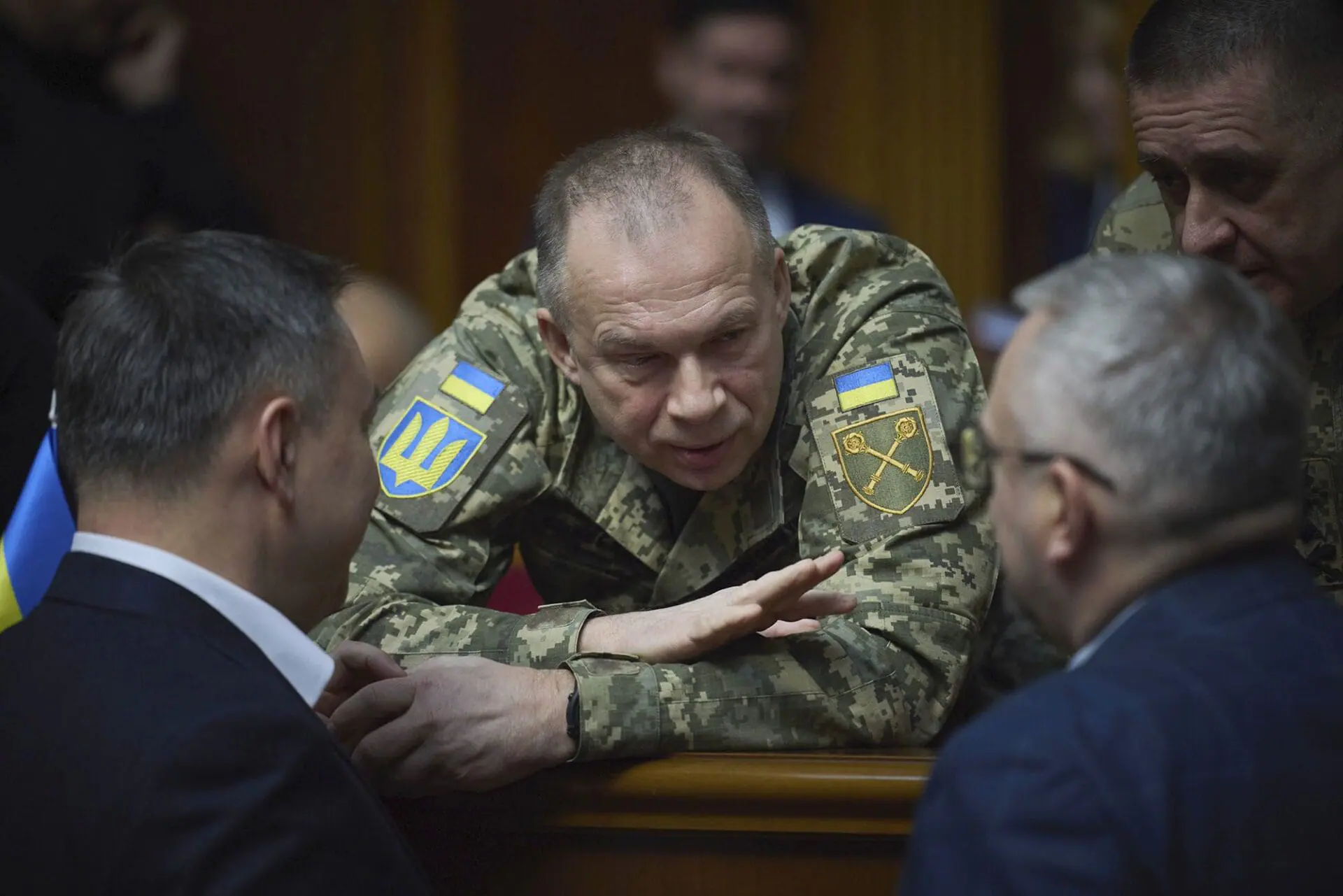 Oleksandr Syrskyi, Commander-in-Chief of Ukraine's Armed Forces, speaks to parliamentarians in Kyiv on November 19. Ukraine has fired US-made ATACMS missiles into Russia’s Bryansk region, in a major escalation on the 1,000th day of war. (Photo by Press Service Of The President Of Ukraine/AP via CNN Newsource)