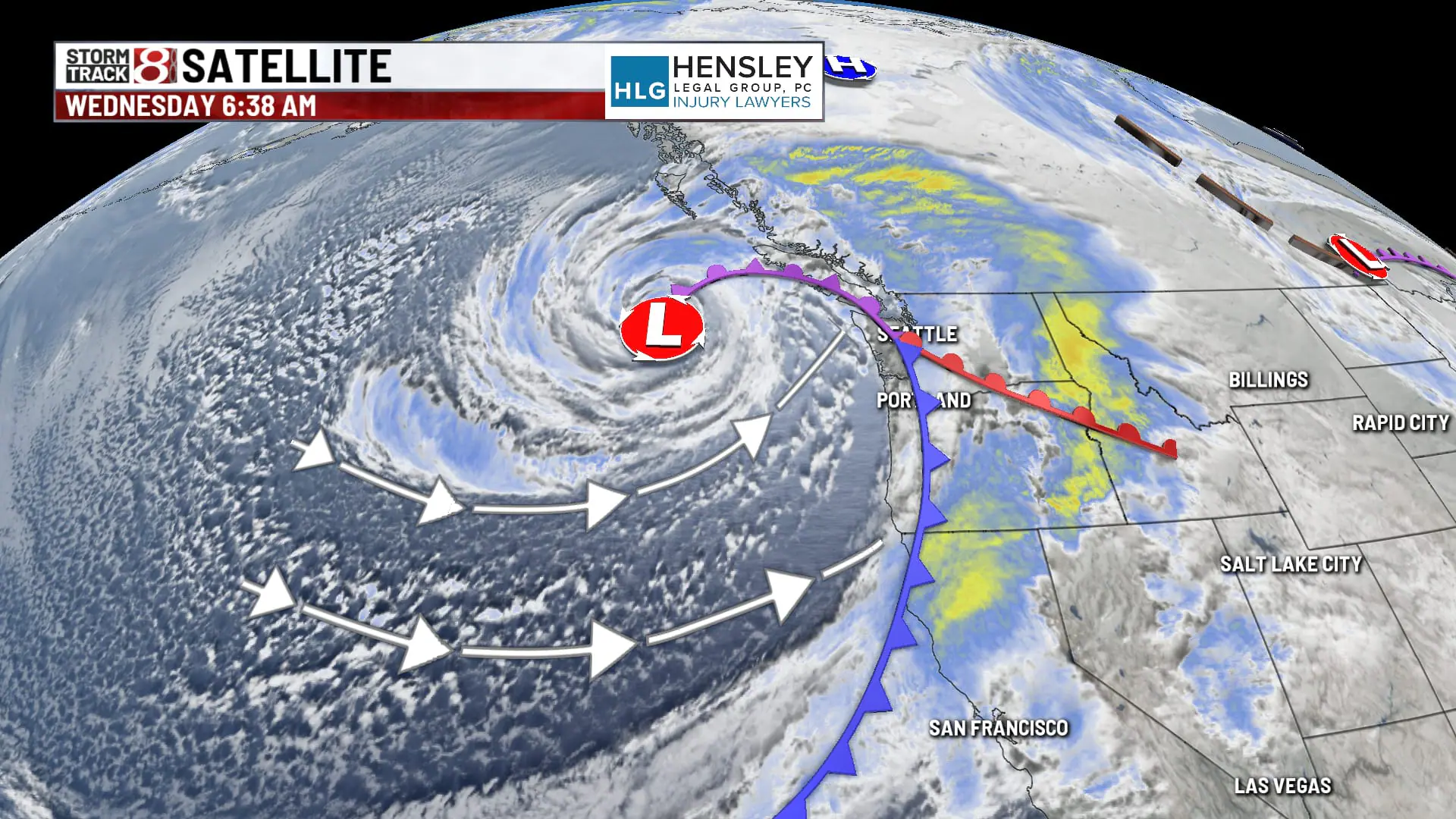 A major storm called a 'bomb cyclone' swept across the northwest U.S., battering the region with strong winds and rain, causing widespread power outages and downing trees that killed at least one person. (WISH Graphic)