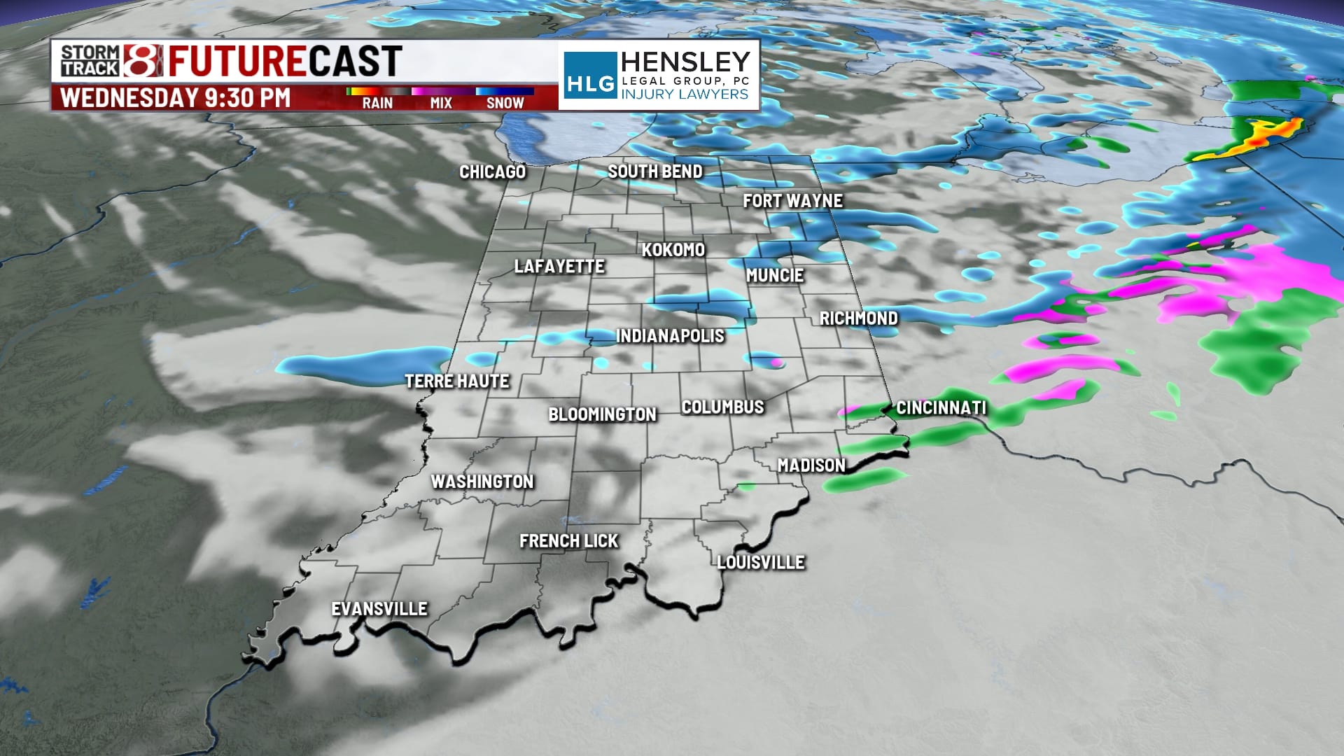 Windy Wednesday with rain/snow chance, timing out next arctic blast