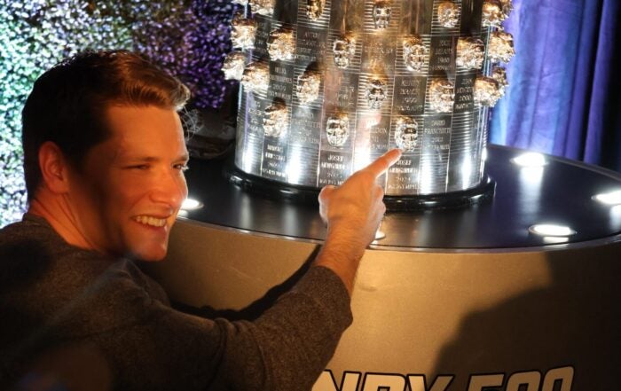 Josef Newgarden’s likeness unveiled on Borg Warner Trophy