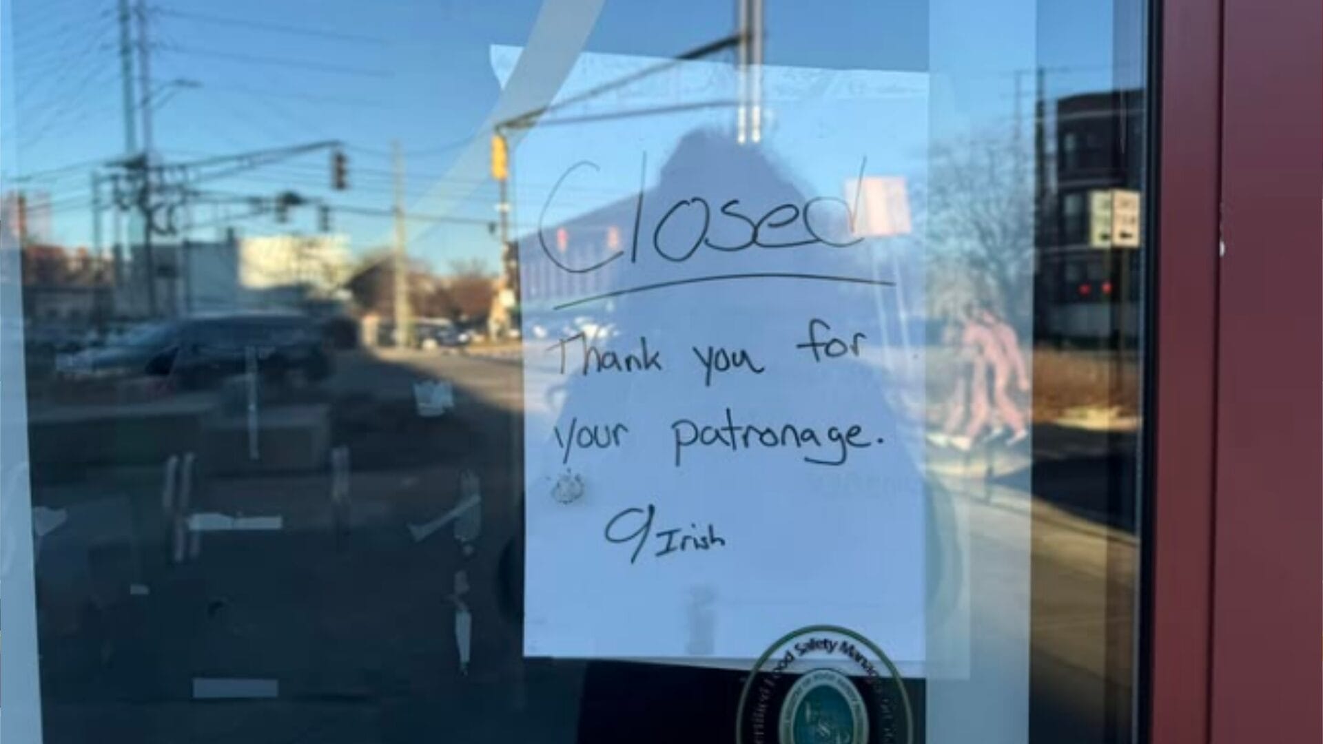 Nine Irish Brothers abruptly closes Mass Ave location