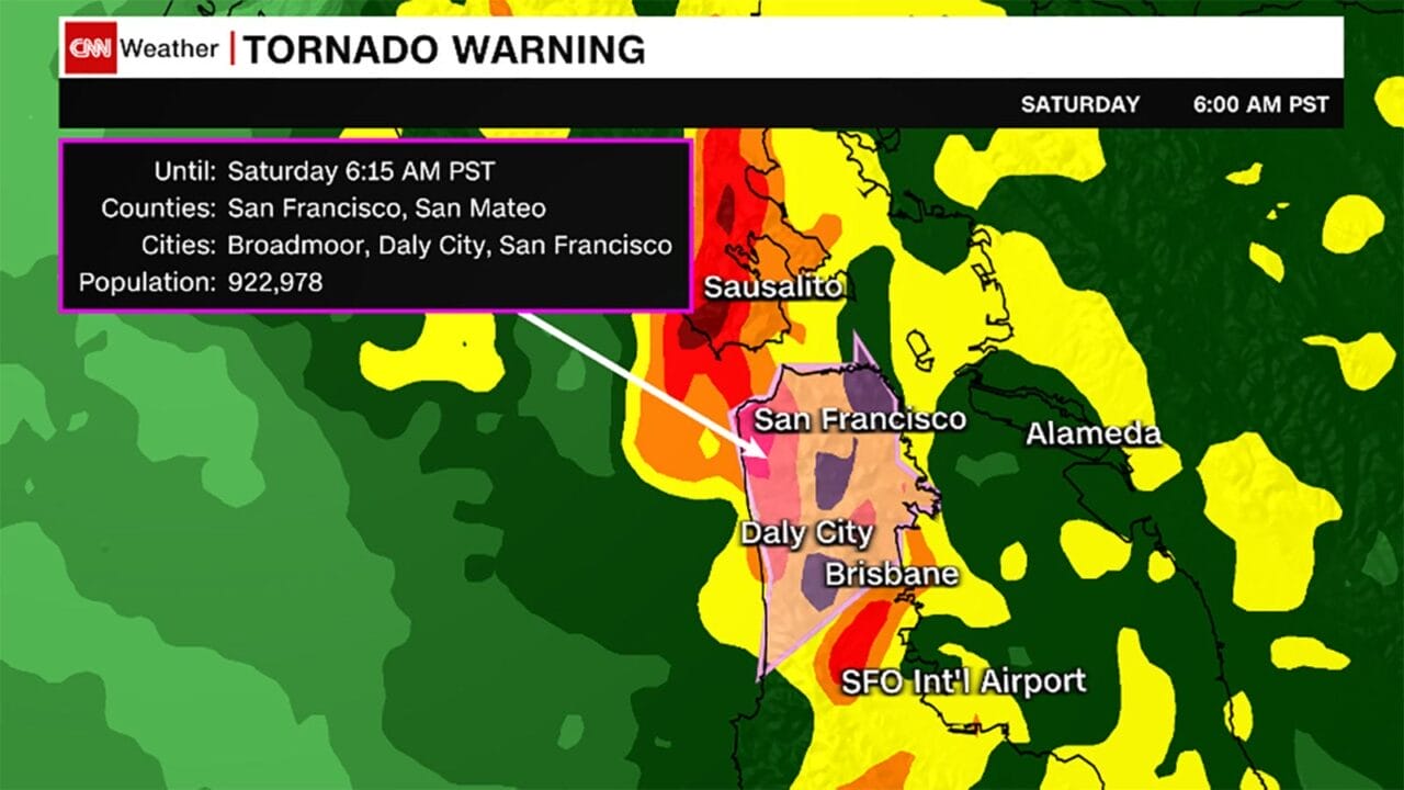 San Francisco tornado warning Severe storms hit Golden Gate Park