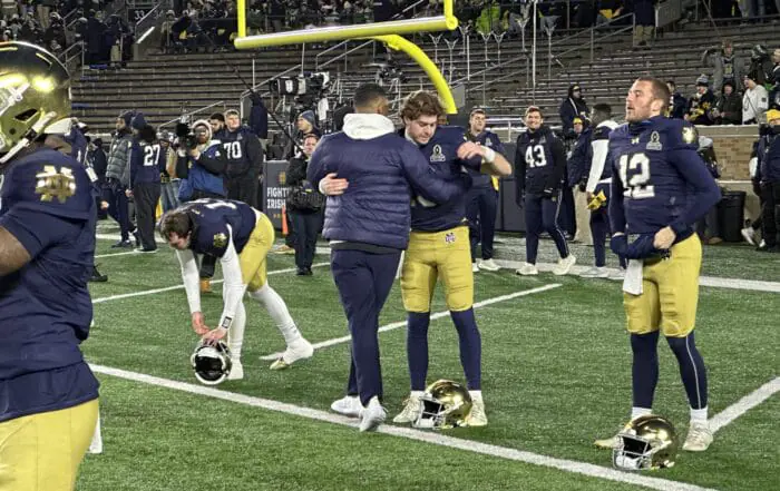 PHOTOS | IU and Notre Dame warm up for playoff matchup