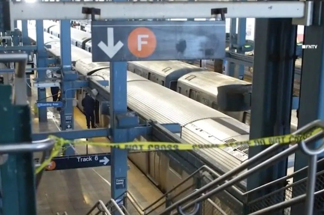 Authorities are revealing more details surrounding the killing of a woman who was set on fire while sleeping on the New York City subway. (Photo by WCBS via CNN Newsource)